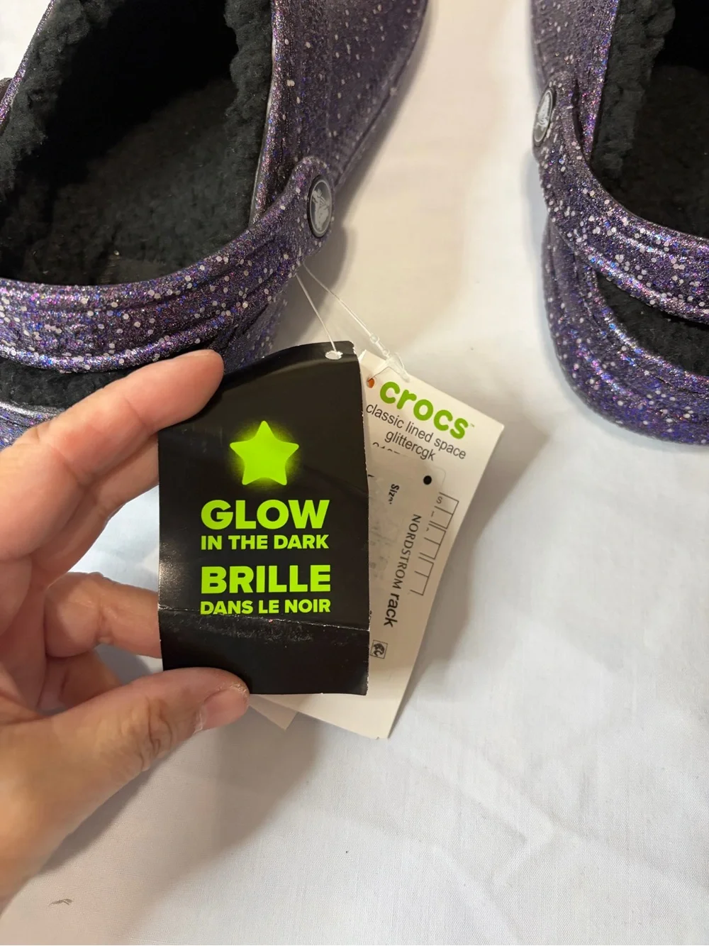 CROCS glittery purple